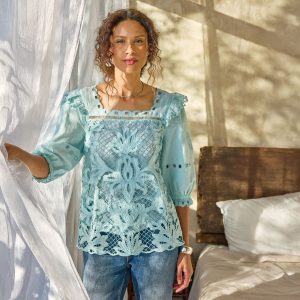 Altai Gatherings Eyelet Top